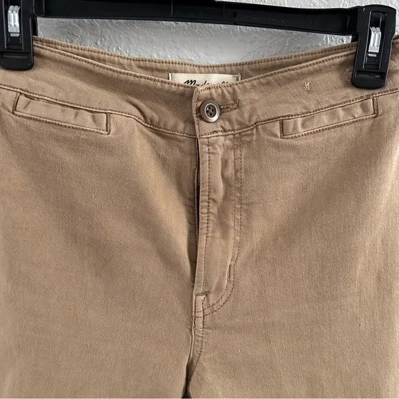Madewell Curvy Emmett Wide Leg Pants 26 Camel High Rise Cotton Stretch SP24 - Picture 3 of 11